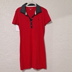Tommy Hilfiger Red Button Down Shirt Dress